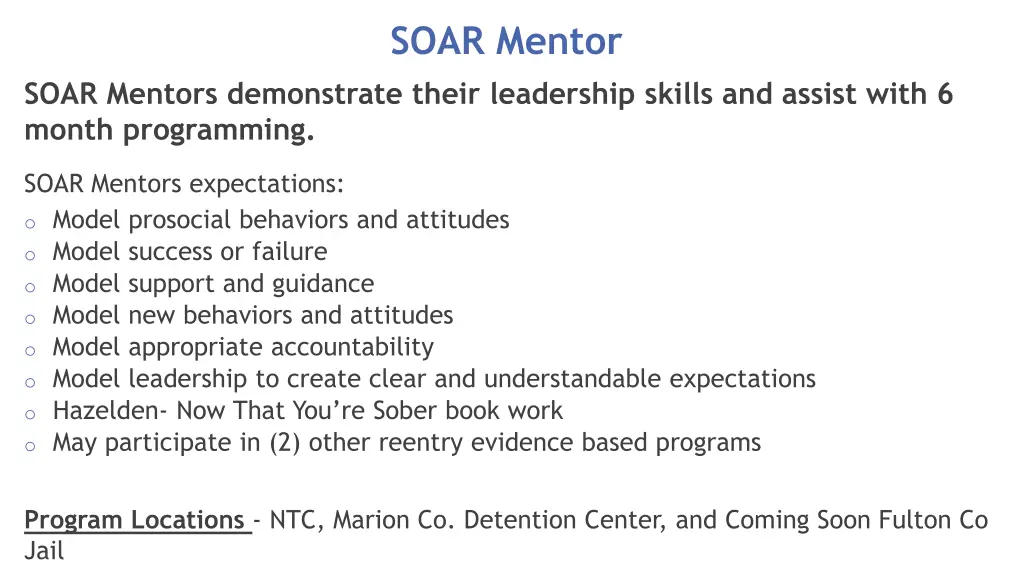 soar mentor