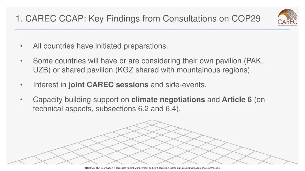 1 carec ccap key findings from consultations 2