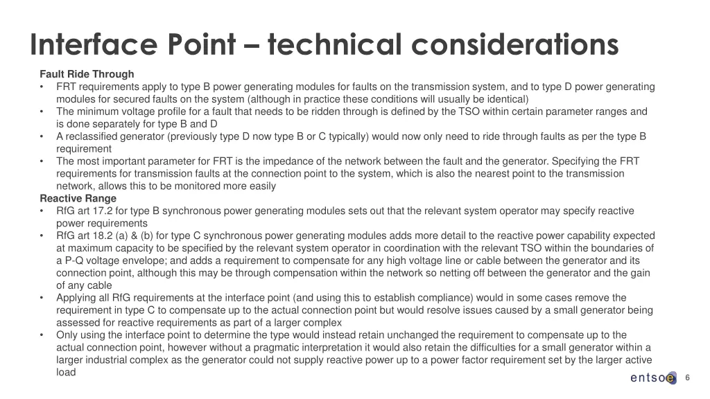 interface point technical considerations