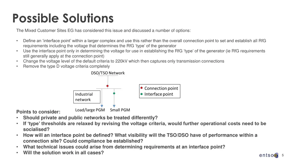 possible solutions