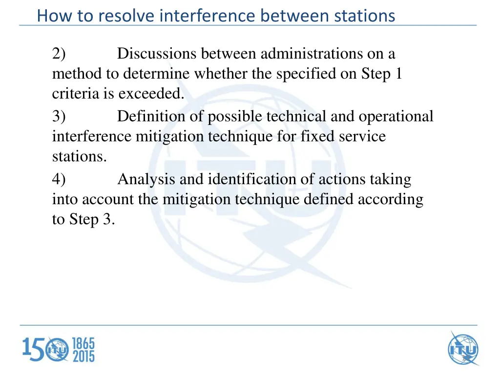 how to resolve interference between stations 1