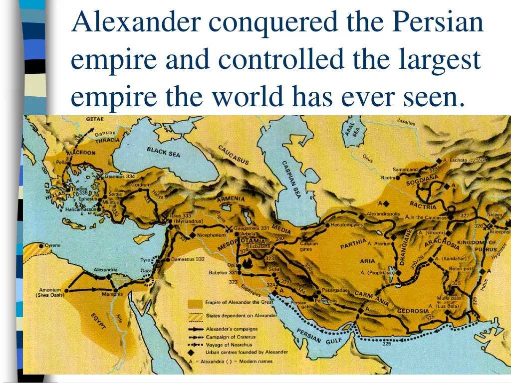 alexander conquered the persian empire