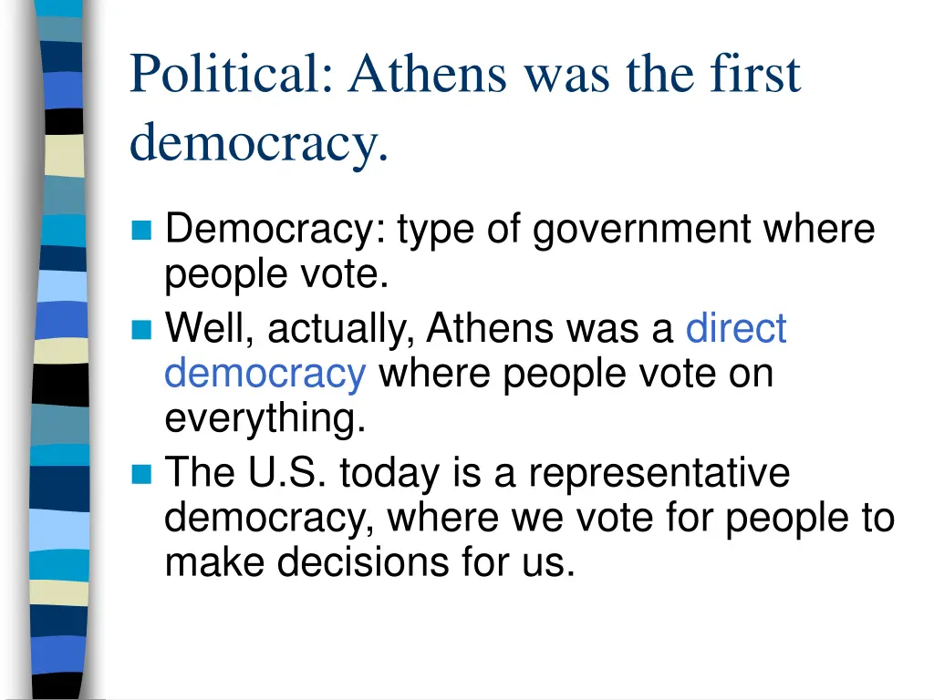 political athens was the first democracy