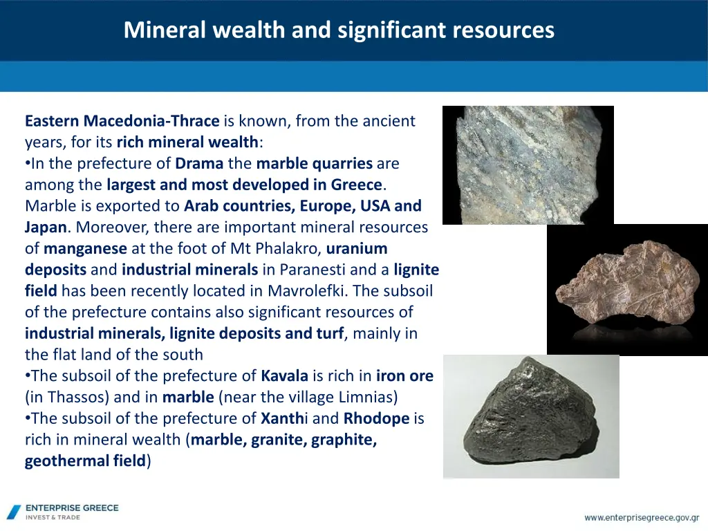 mineral wealth and significant resources