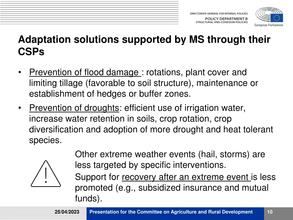 adaptation solutions supported by ms through