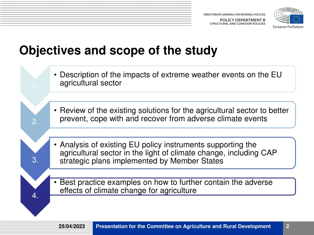 objectives and scope of the study