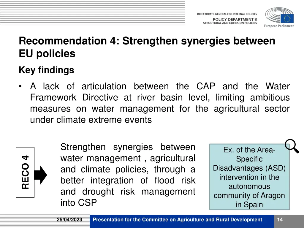 recommendation 4 strengthen synergies between