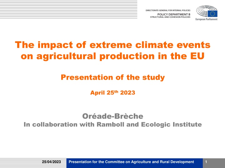 the impact of extreme climate events