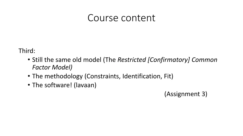 course content 2