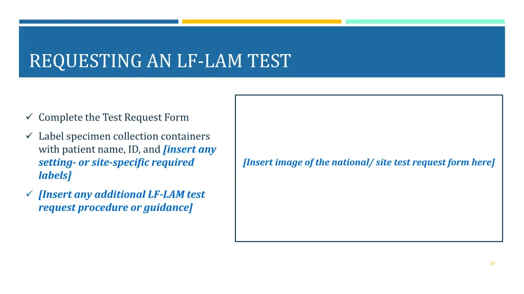 requesting an lf lam test