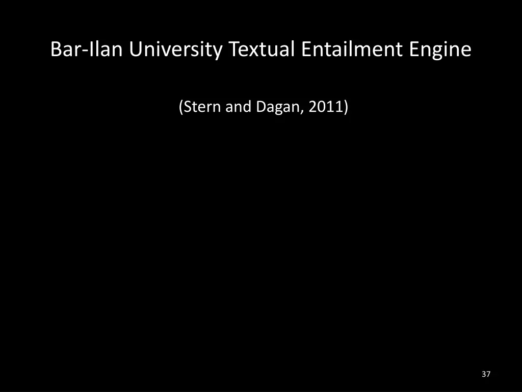 bar ilan university textual entailment engine