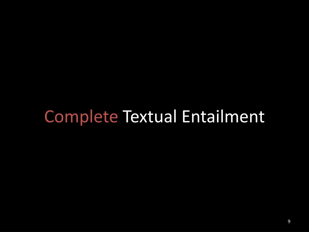 complete textual entailment 1