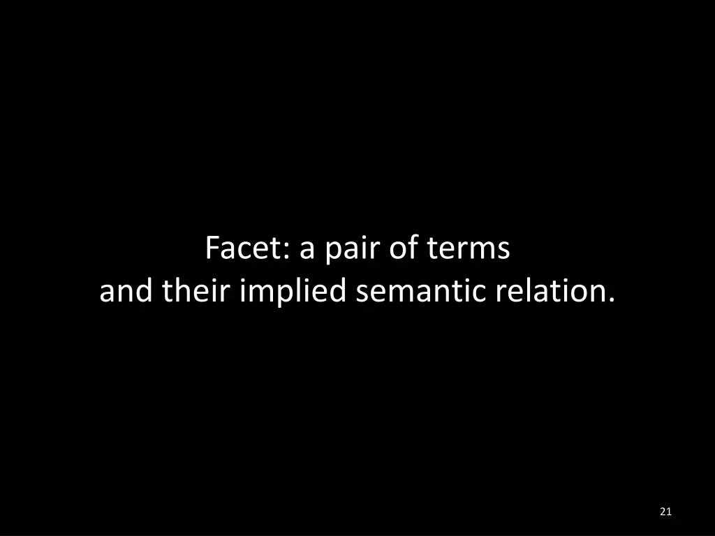 facet a pair of terms and their implied semantic