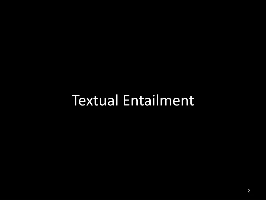 textual entailment