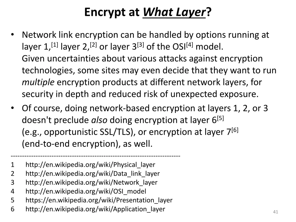 encrypt at what layer