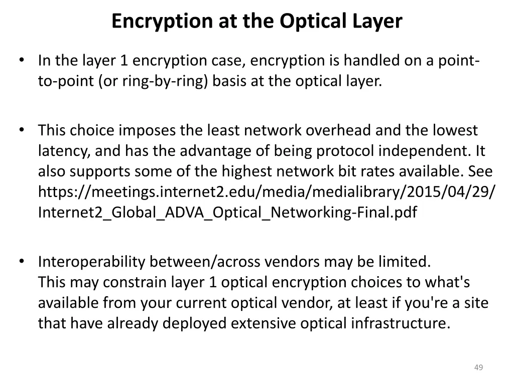 encryption at the optical layer