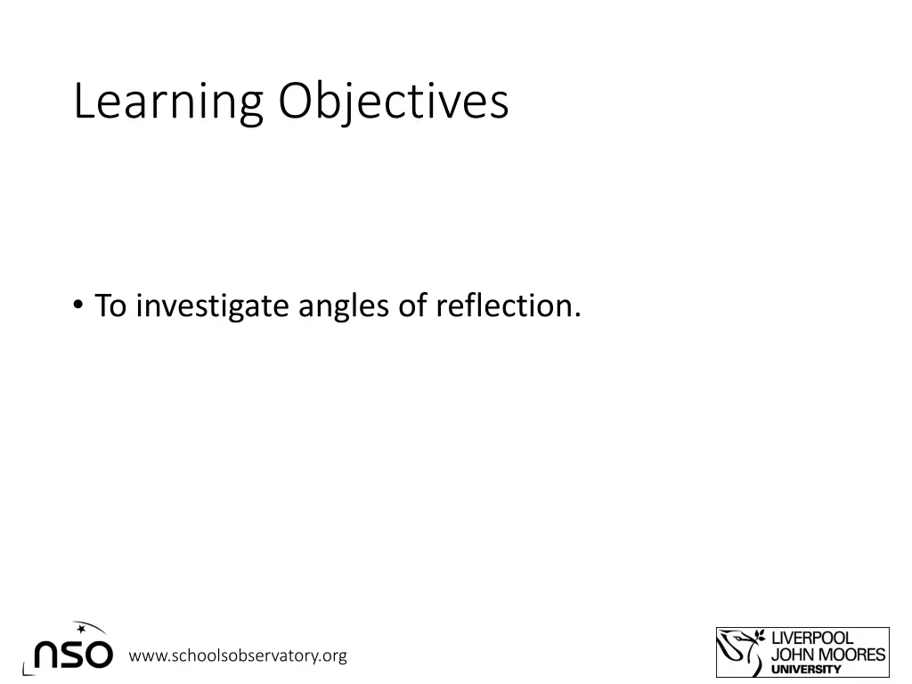 learning objectives