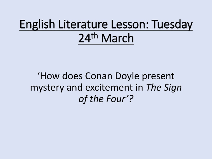 english literature lesson tuesday english