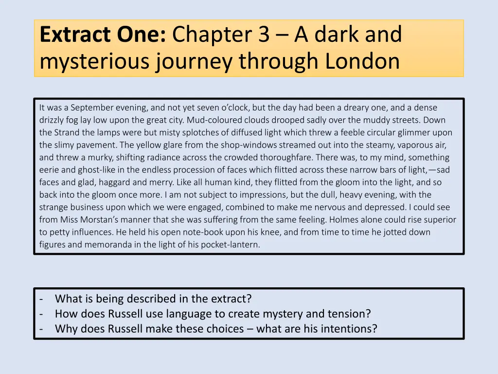 extract one chapter 3 a dark and mysterious