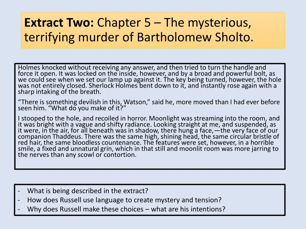 extract two chapter 5 the mysterious terrifying