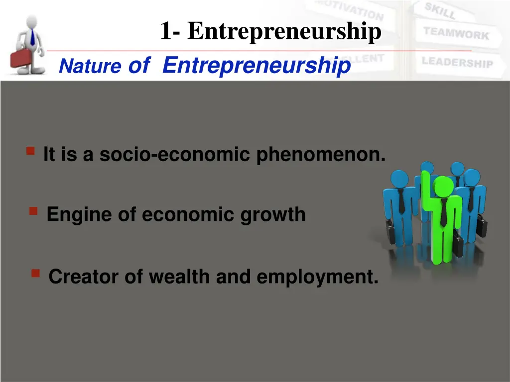 1 entrepreneurship nature of entrepreneurship