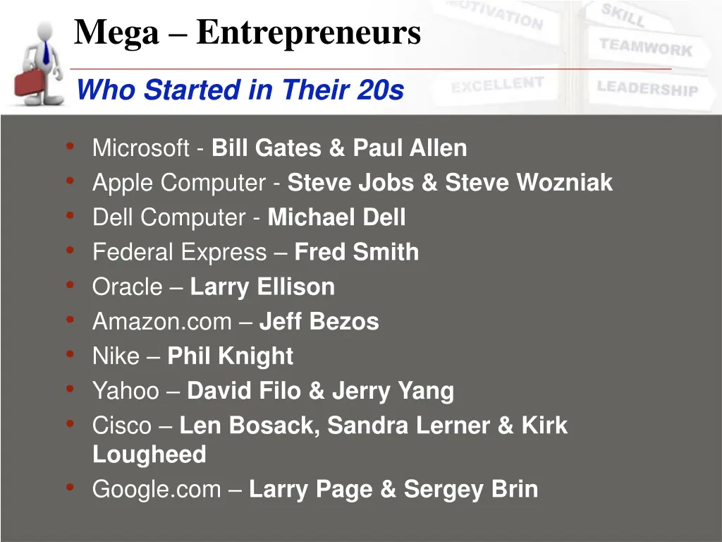 mega entrepreneurs