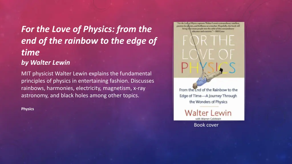 for the love of physics from