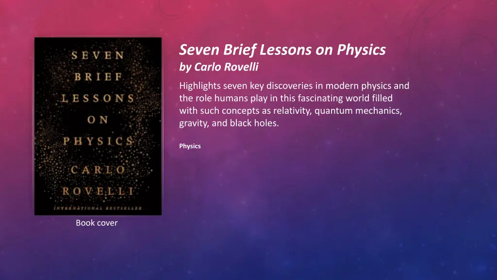 seven brief lessons on physics by carlo rovelli