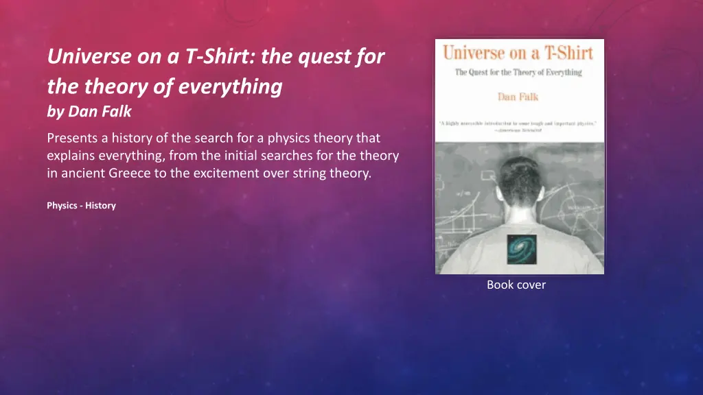 universe on a t shirt the quest for the theory