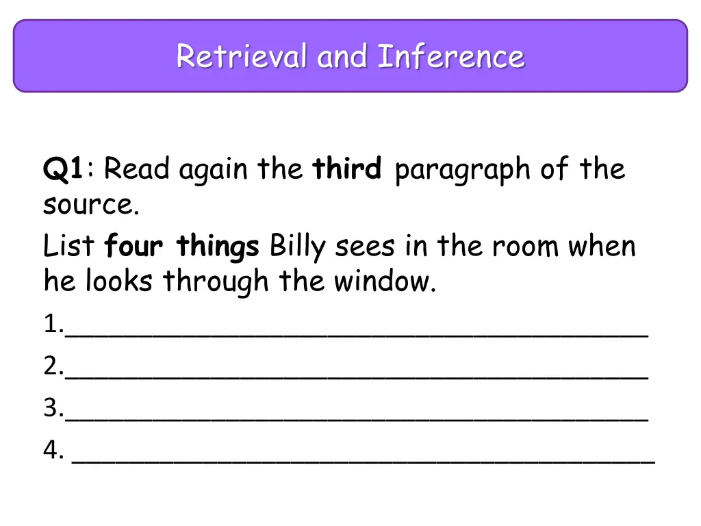 retrieval and inference 1