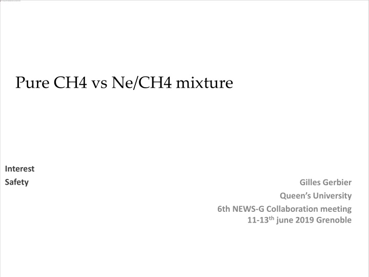 pure ch4 vs ne ch4 mixture