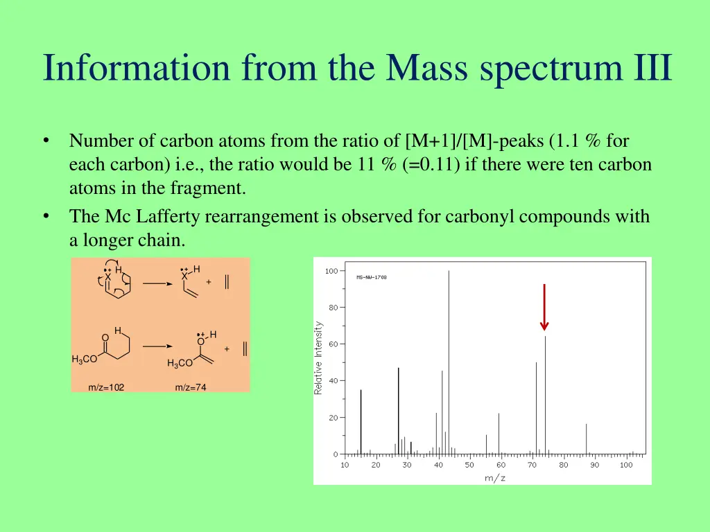 information from the mass spectrum iii