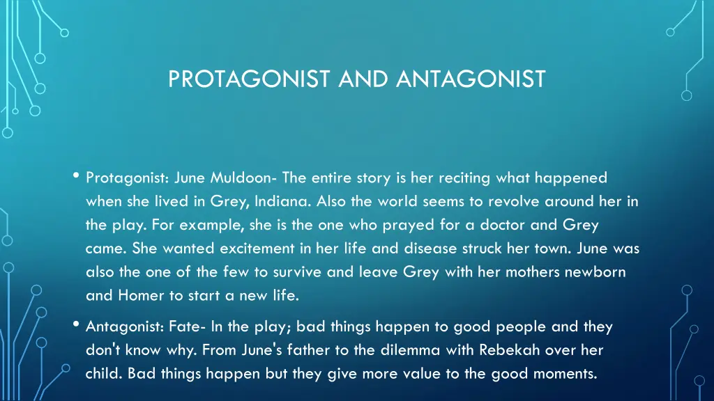 protagonist and antagonist