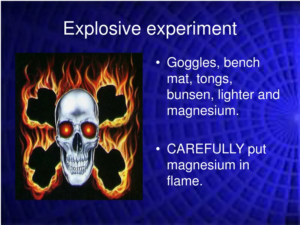 explosive experiment