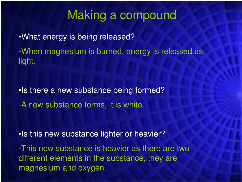 making a compound