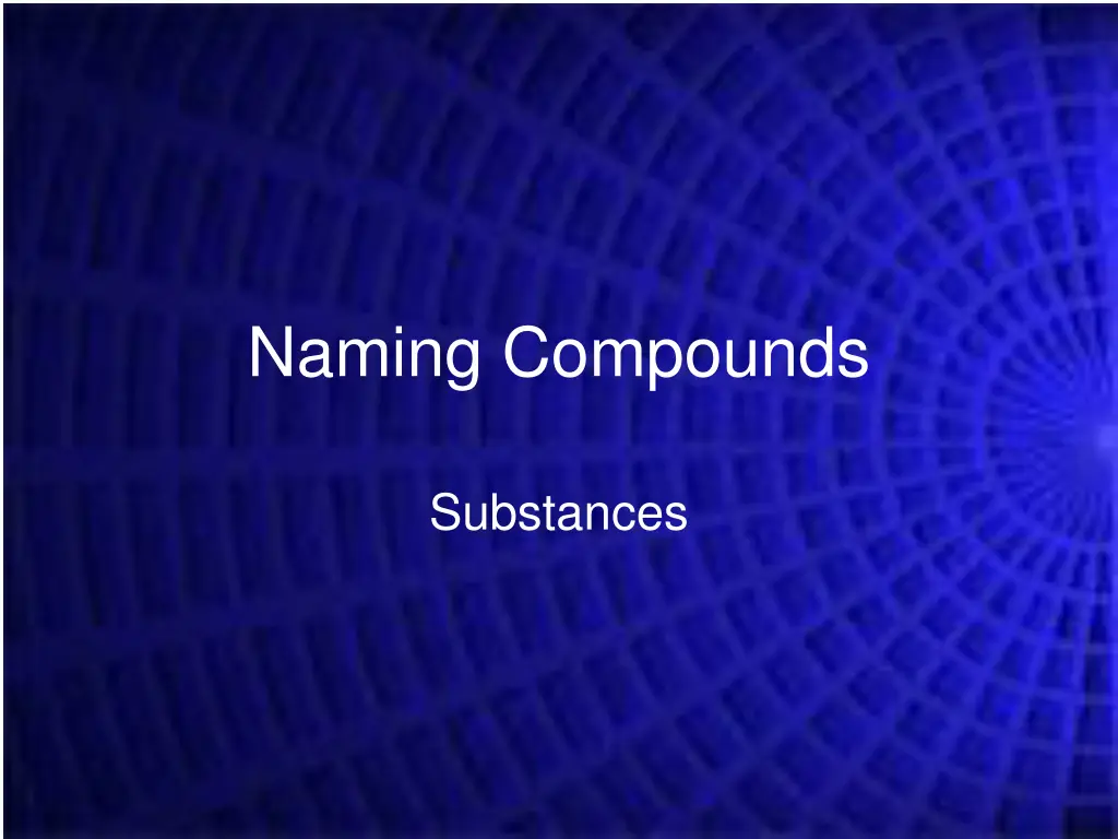 naming compounds