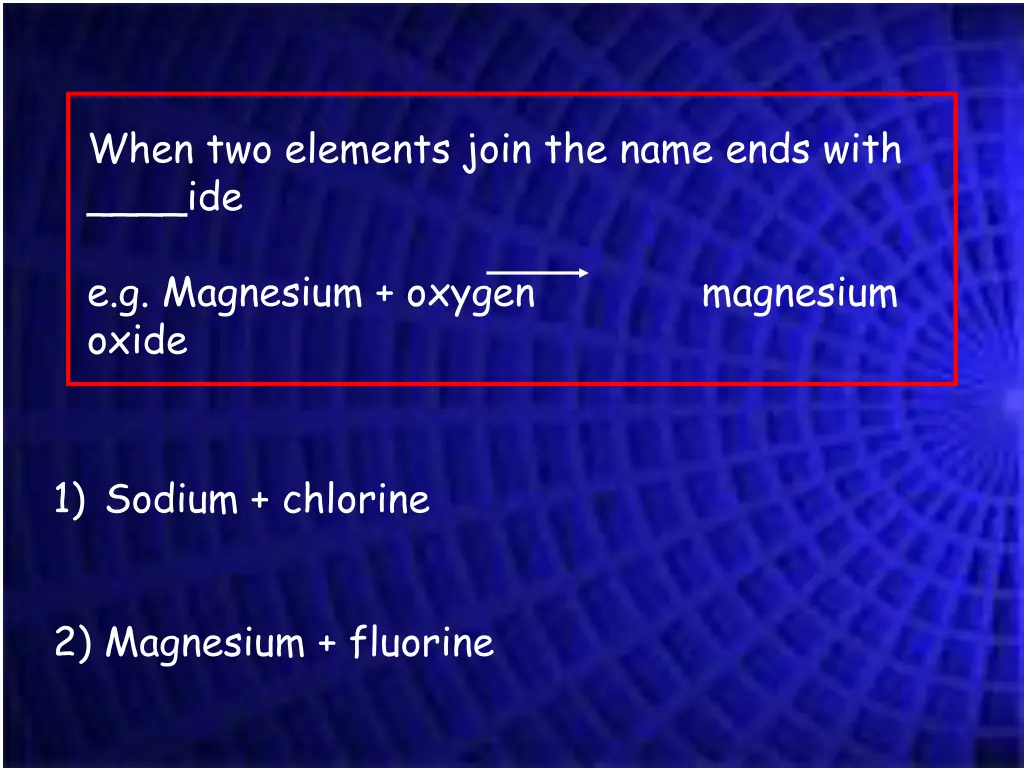 when two elements join the name ends with ide