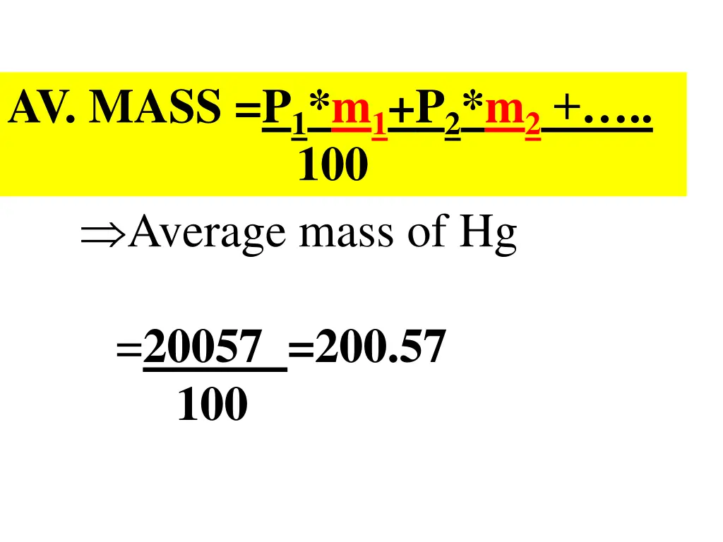 av mass p 1 m 1 p 2 m 2 100