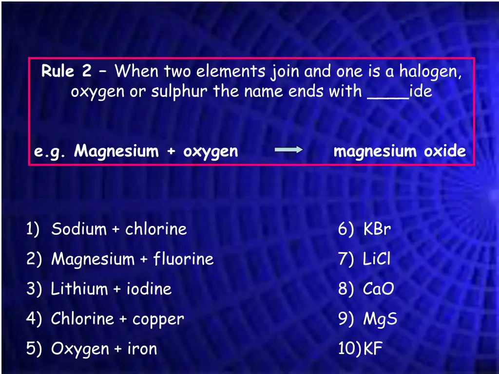 rule 2 when two elements join