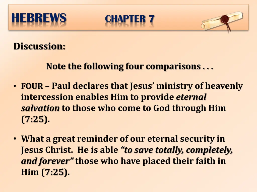 hebrews chapter 7 17