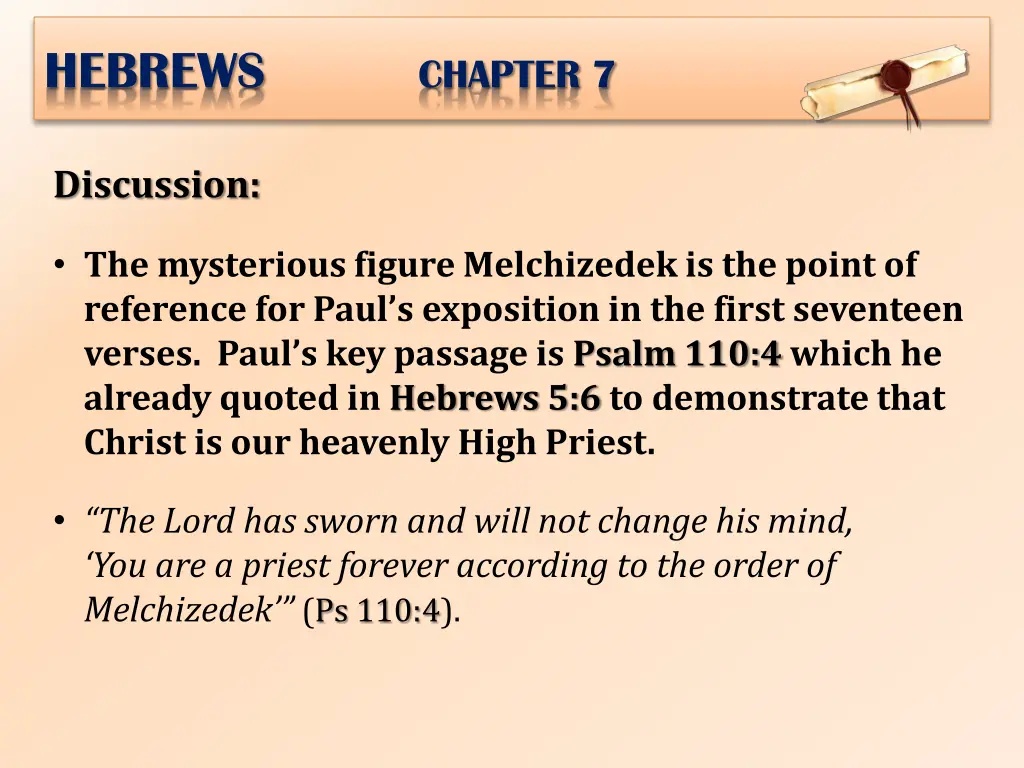 hebrews chapter 7 2