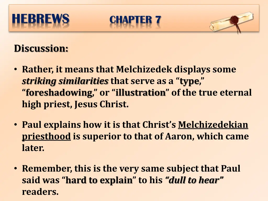 hebrews chapter 7 4