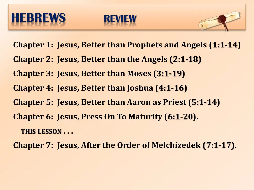 hebrews review