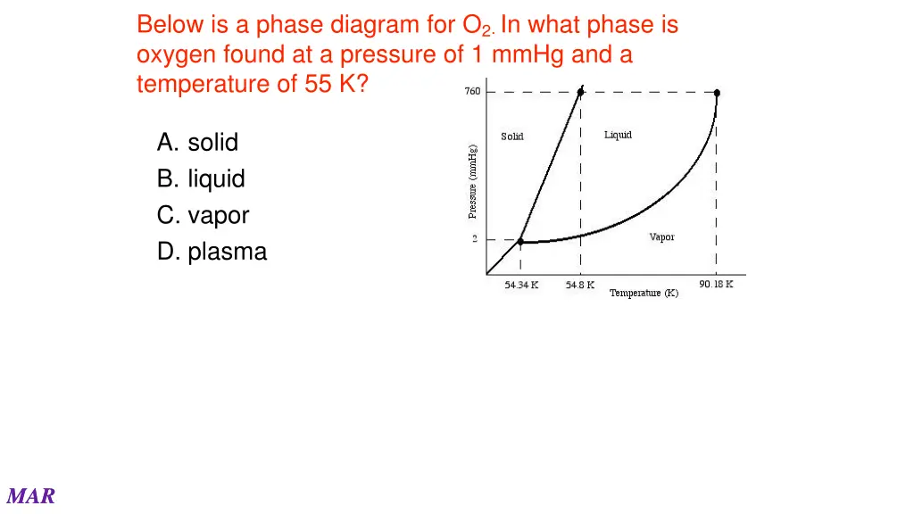 below is a phase diagram for o 2 in what phase