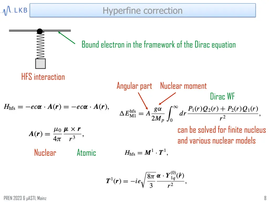 hyperfine correction