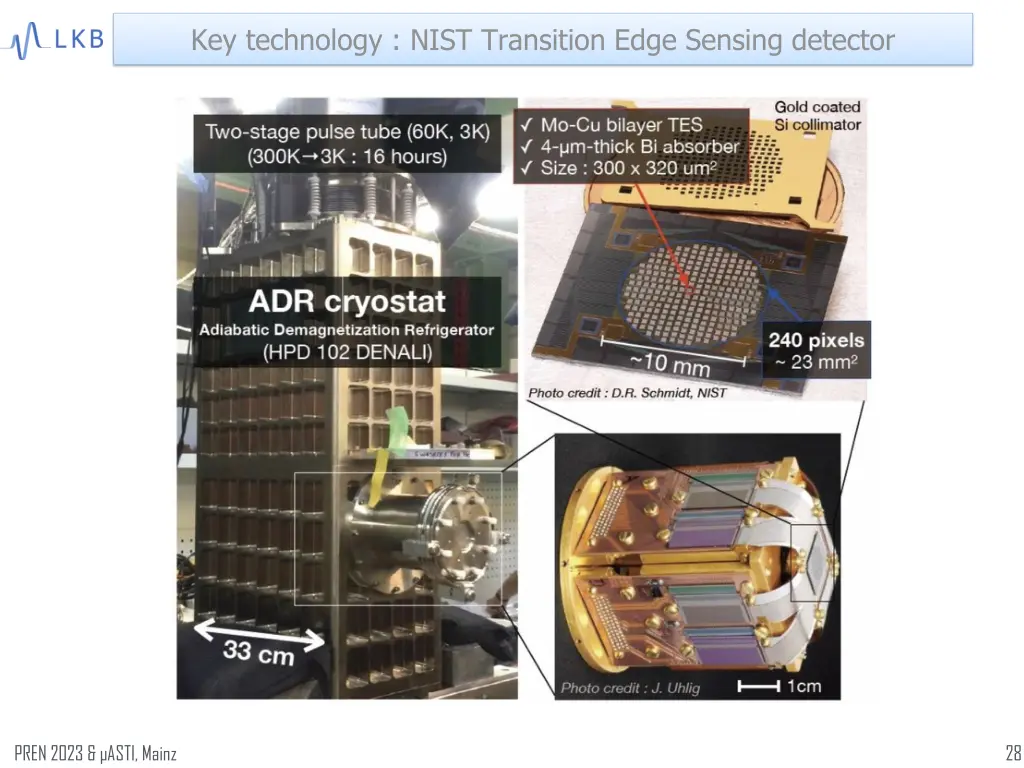 key technology nist transition edge sensing