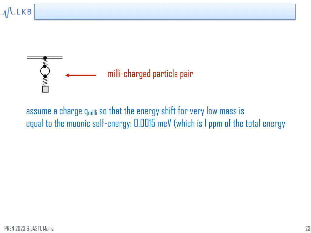 milli charged particle pair