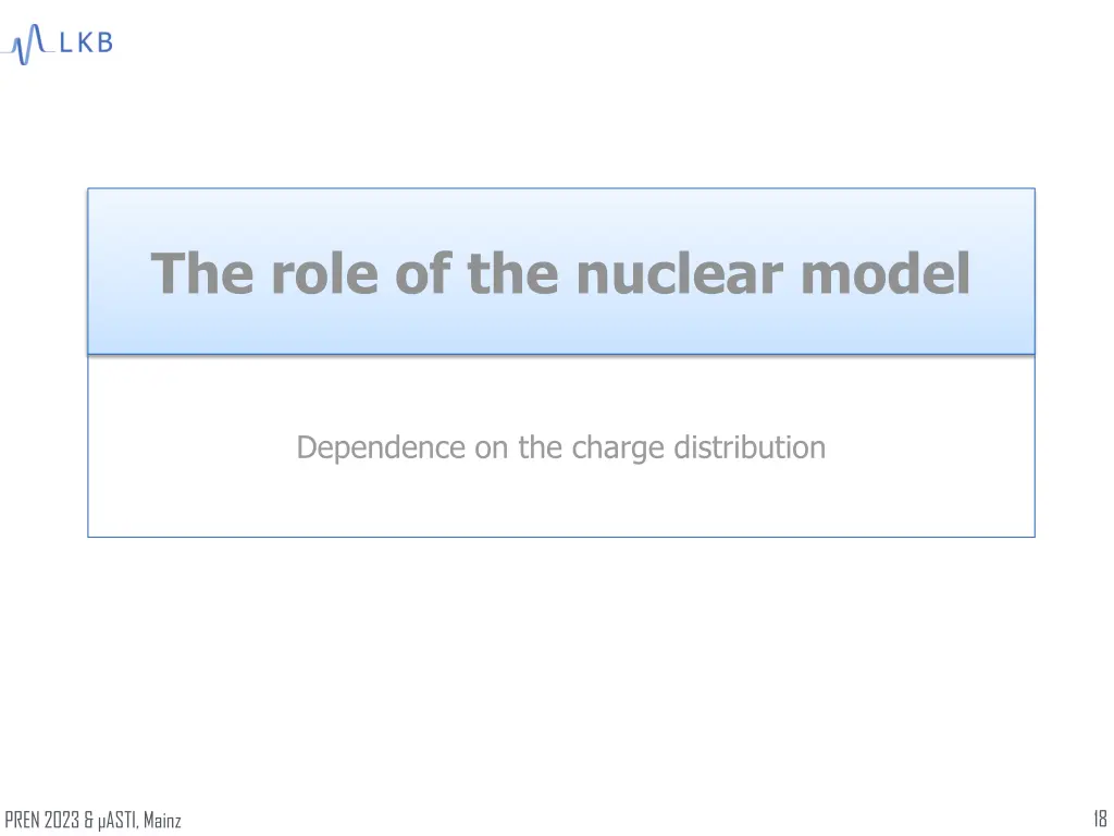 the role of the nuclear model