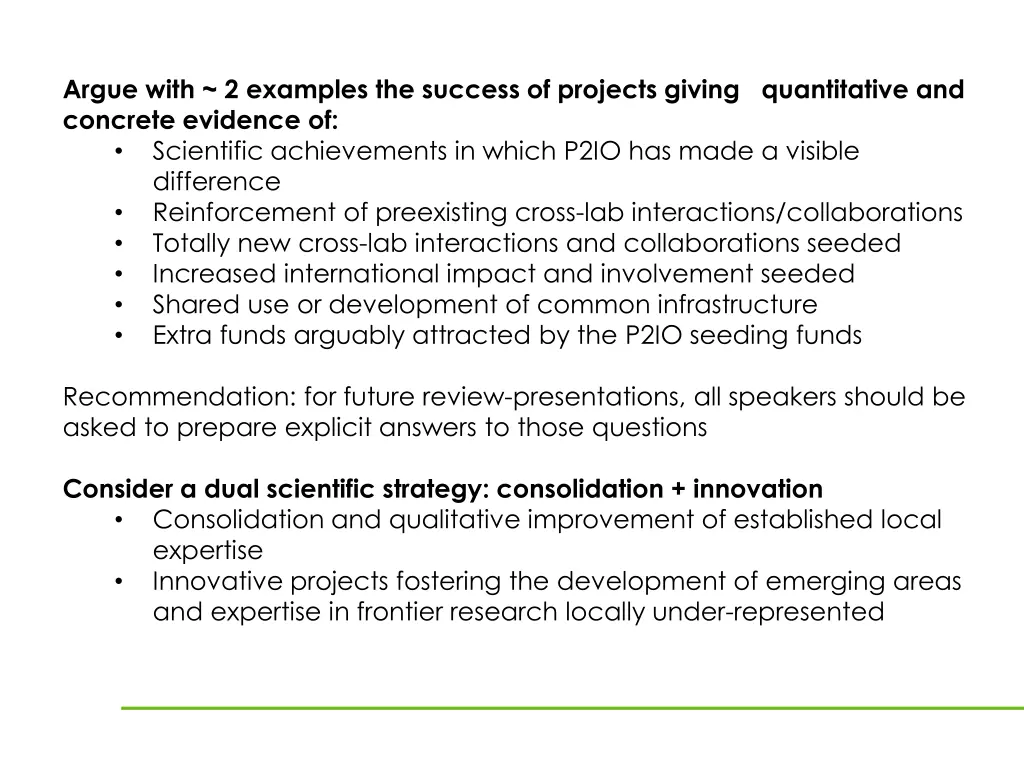 argue with 2 examples the success of projects