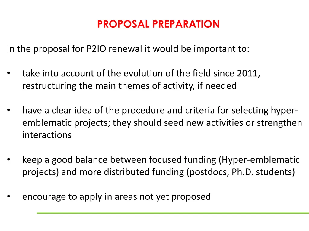 proposal preparation